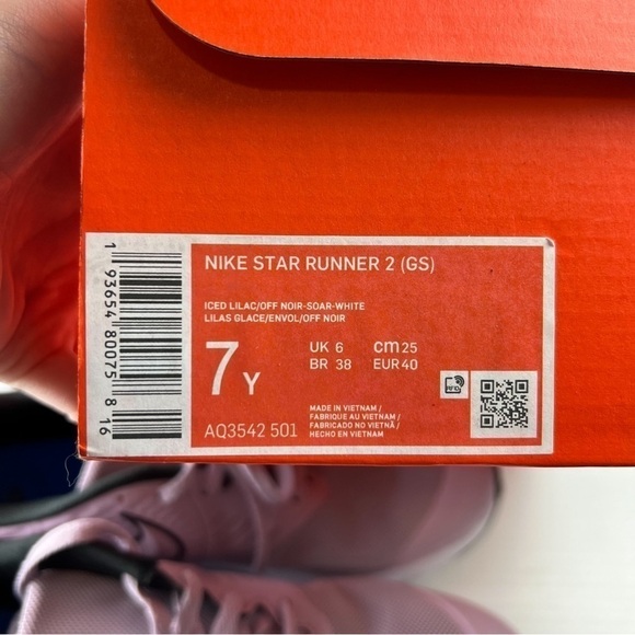 Nike unisex-child size 7Y Purple Nike Star Runner 2 Grade School - Picture 10 of 11